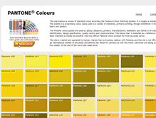 Tablet Screenshot of pantone-colours.com